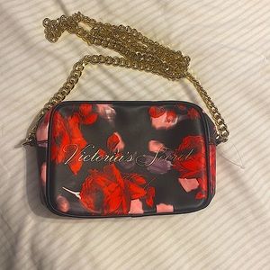 Victoria’s Secret floral crossbody with gold chain